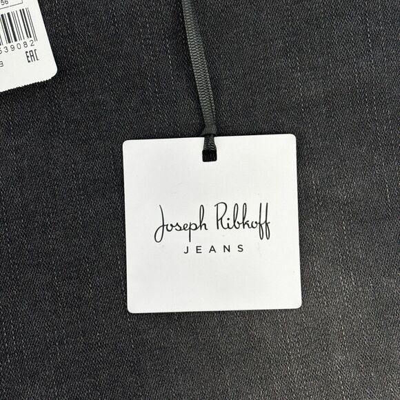 Joseph Ribkoff Women 22 Charcoal Grey Embellished FishNet Cuff Classic Slim Jean - Picture 13 of 15